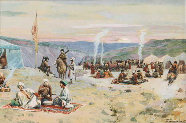 Гриневский Генрих Фёдорович. Бивуак горцев